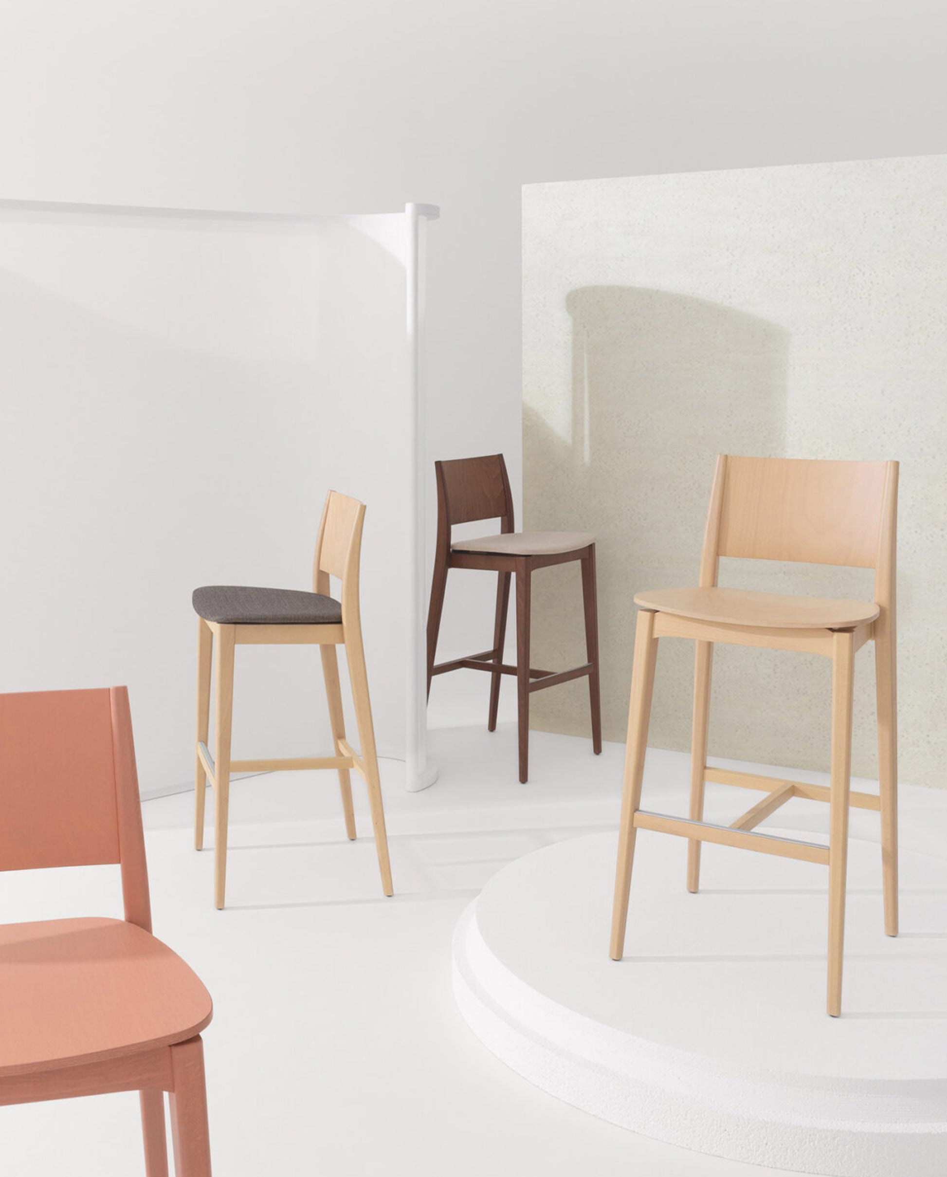 Blazer Wooden Stool-Stools-Bowermans