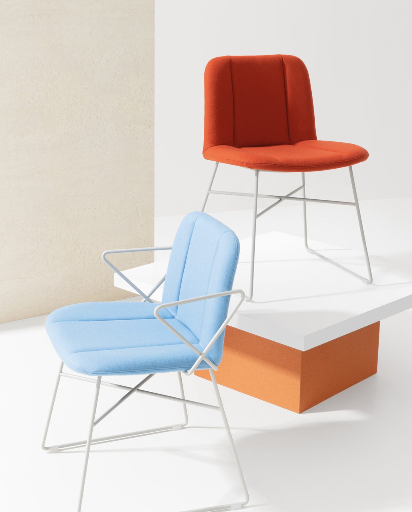 Hippy Chair with Arms - Sled Base-Armchairs-Bowermans