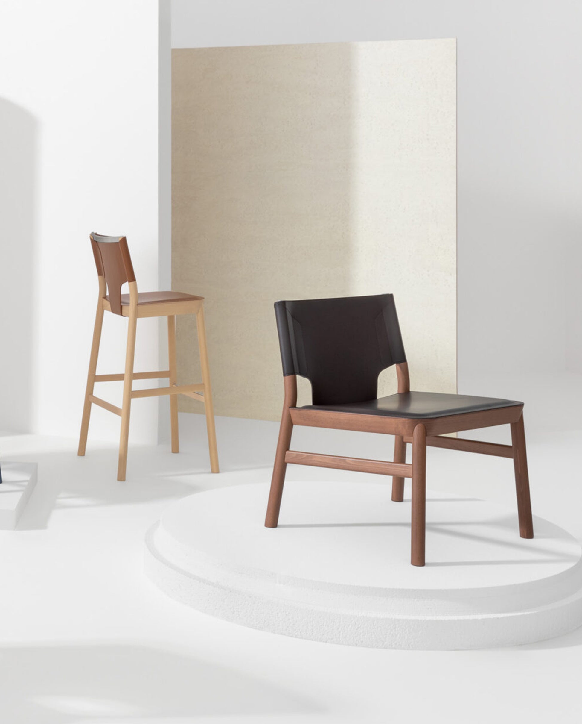 Marimba Stool with Backrest-Stools-Bowermans