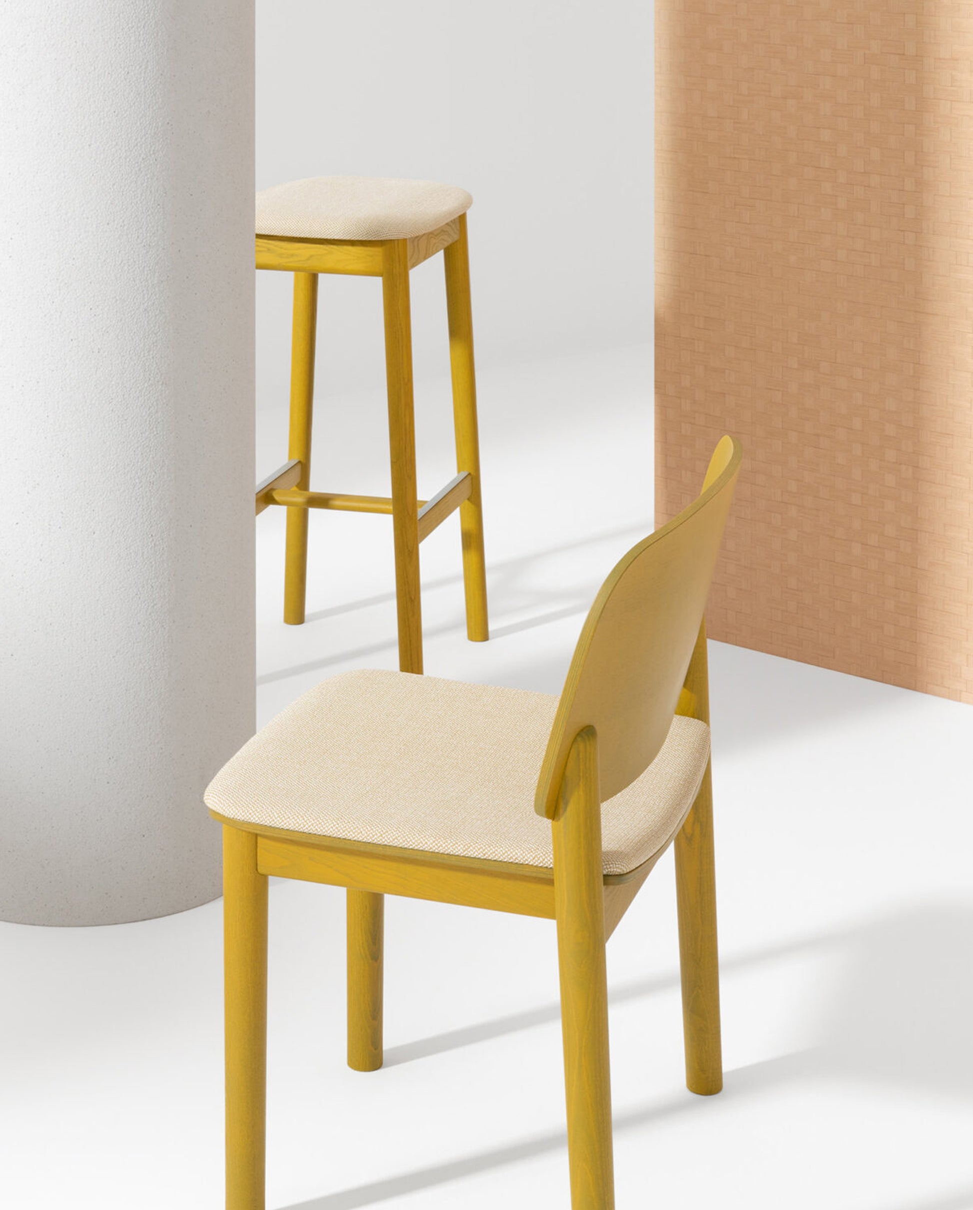 White Stool-Stools-Bowermans