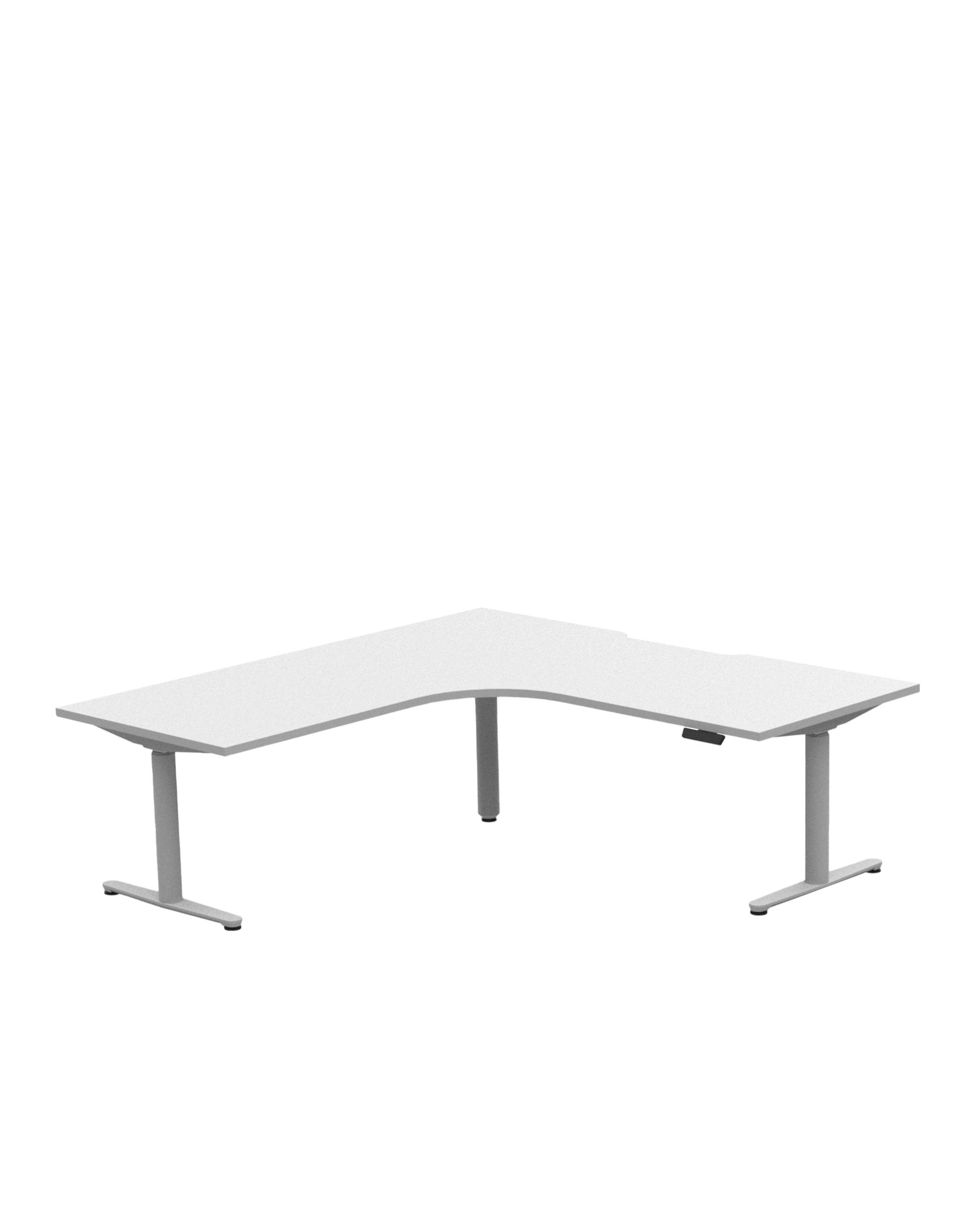 Novare Cuatro L-Shaped Height Adjustable Desk-Workstations-Bowermans