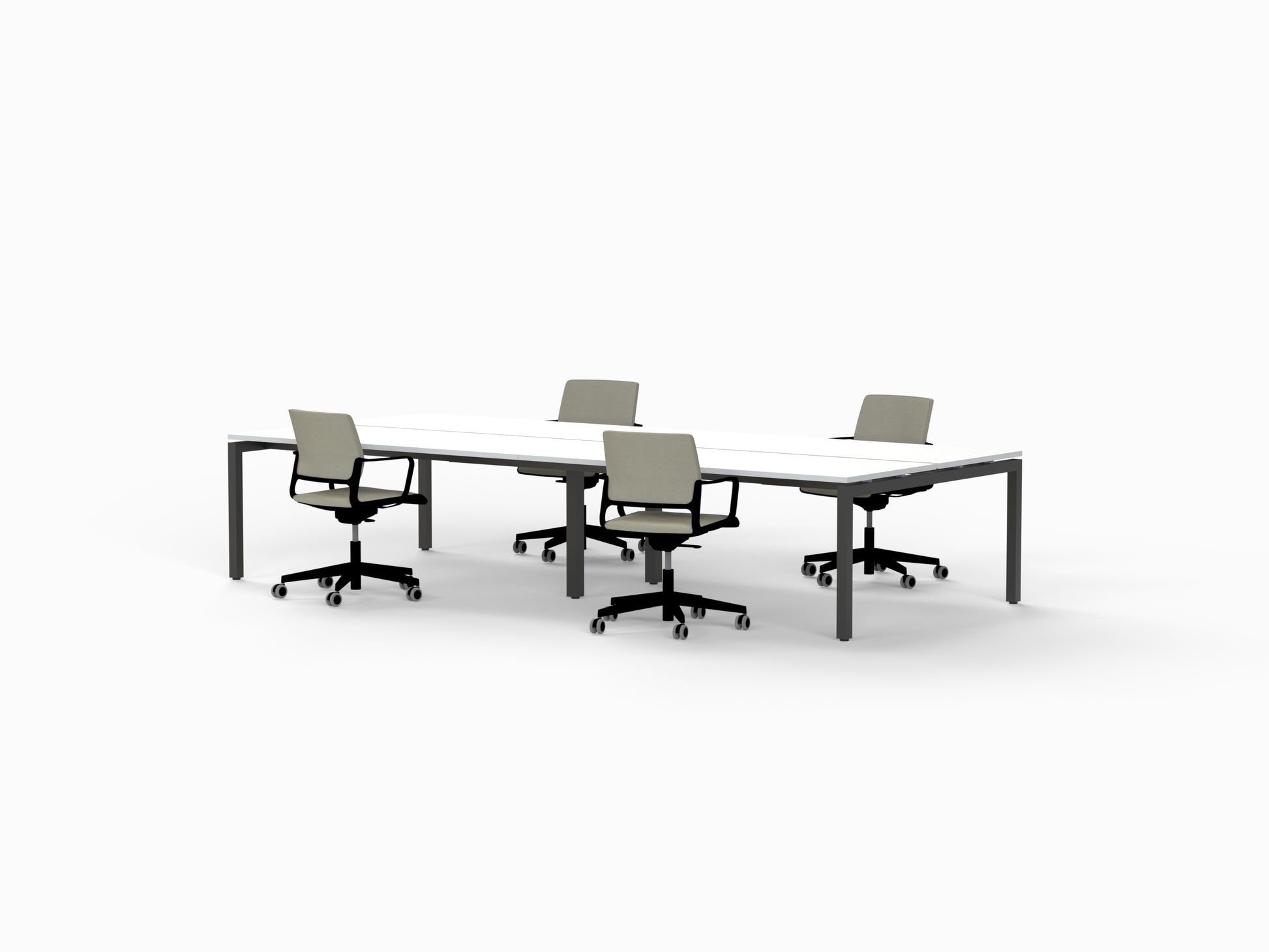 Back to Back Step Desk - 4 Seats-Workstations-Bowermans