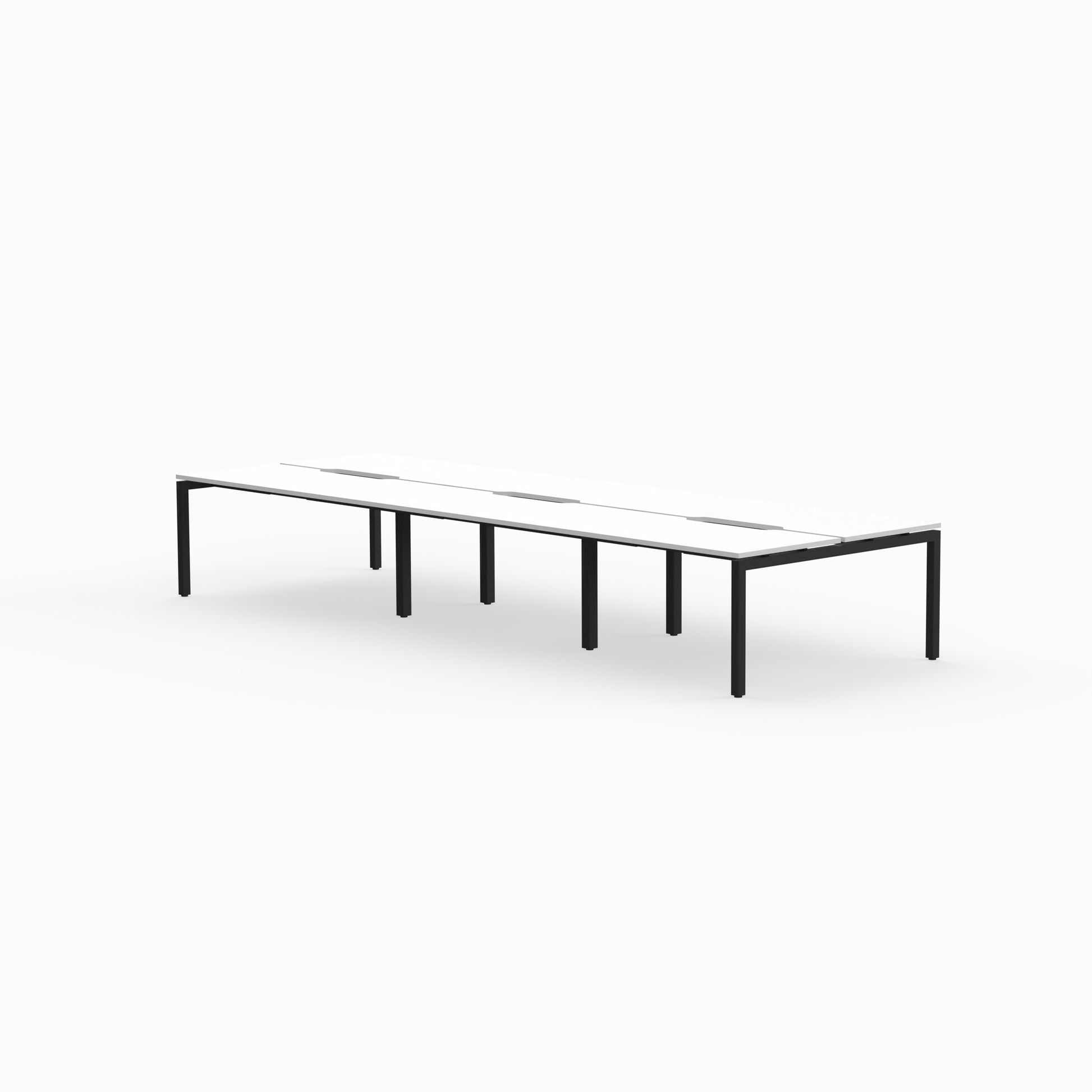 Back to Back Step Desk - 6 Seats-Workstations-Bowermans