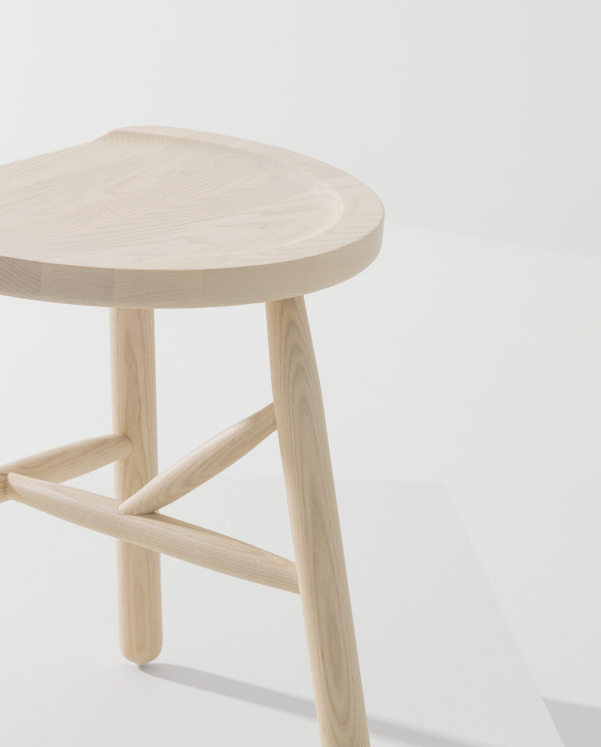 Puccio Wooden Low Stool-Stools-Bowermans
