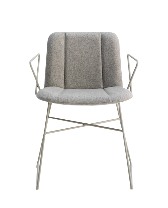 Hippy Chair with Arms - Sled Base