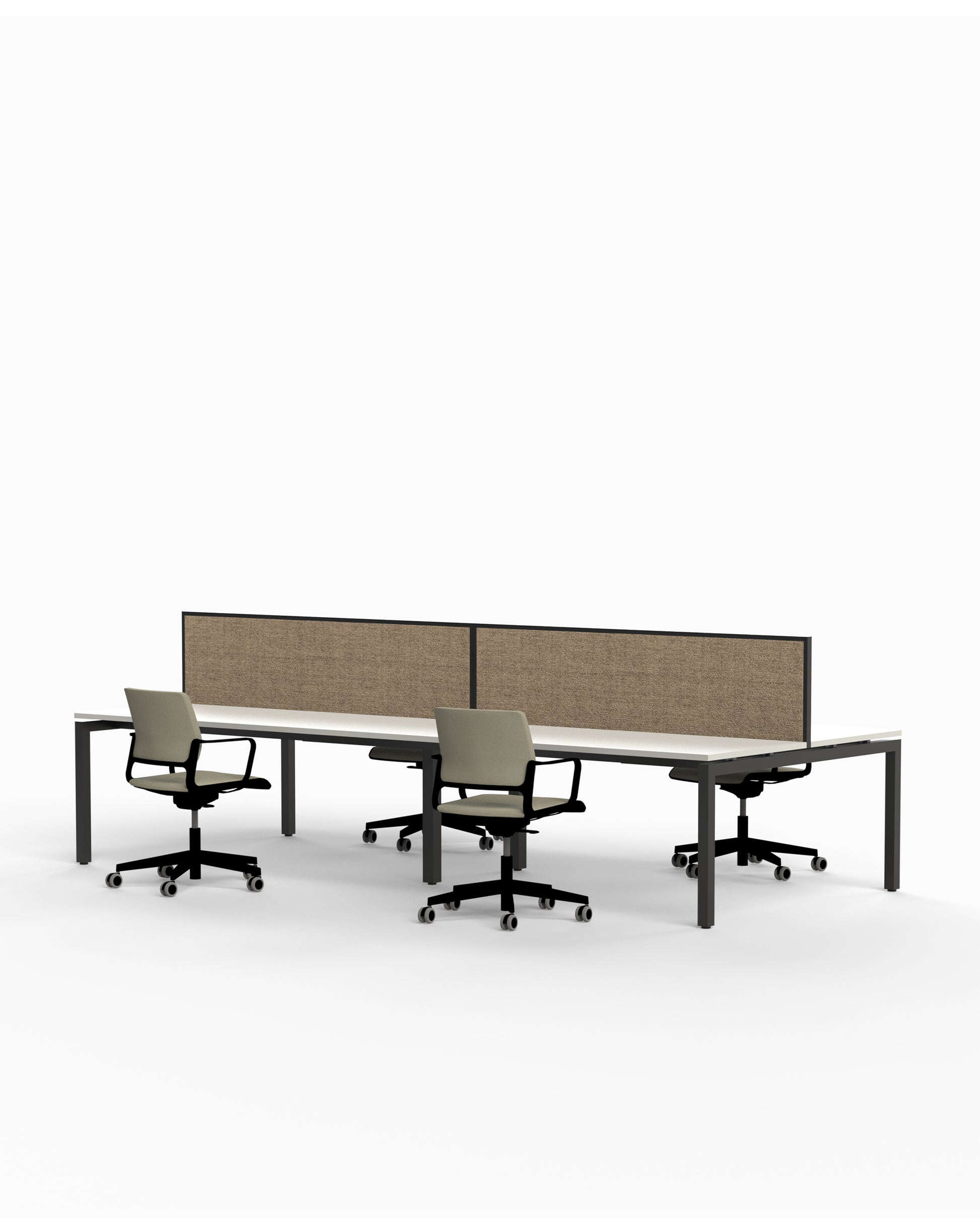Back to Back Step Desk - 4 Seats-Workstations-Bowermans