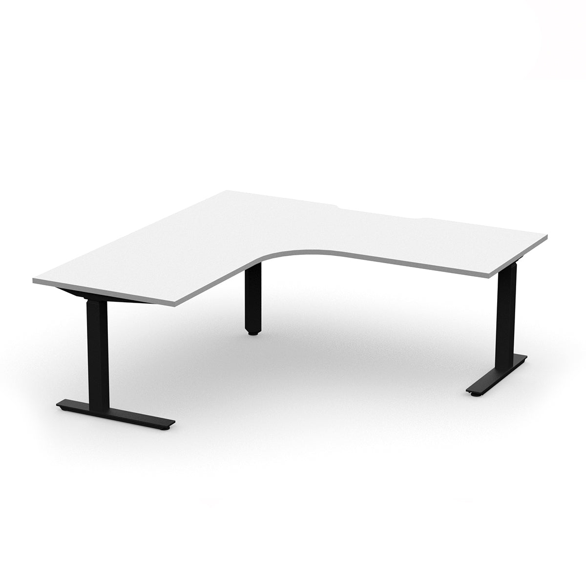 Novare Cuatro L-Shaped Height Adjustable Desk-Workstations-Bowermans