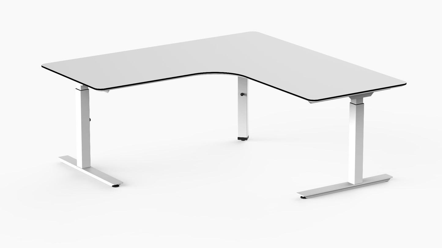 Novare Cuatro L-Shaped Height Adjustable Desk-Workstations-Bowermans